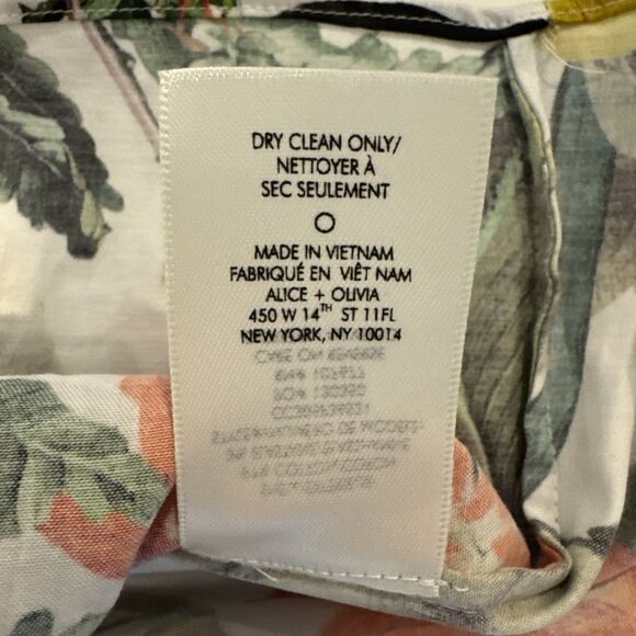 NWT Alice + Olivia Cailin Size XS Button Front Mini Dress in Tropical Sunrise - Picture 13 of 15